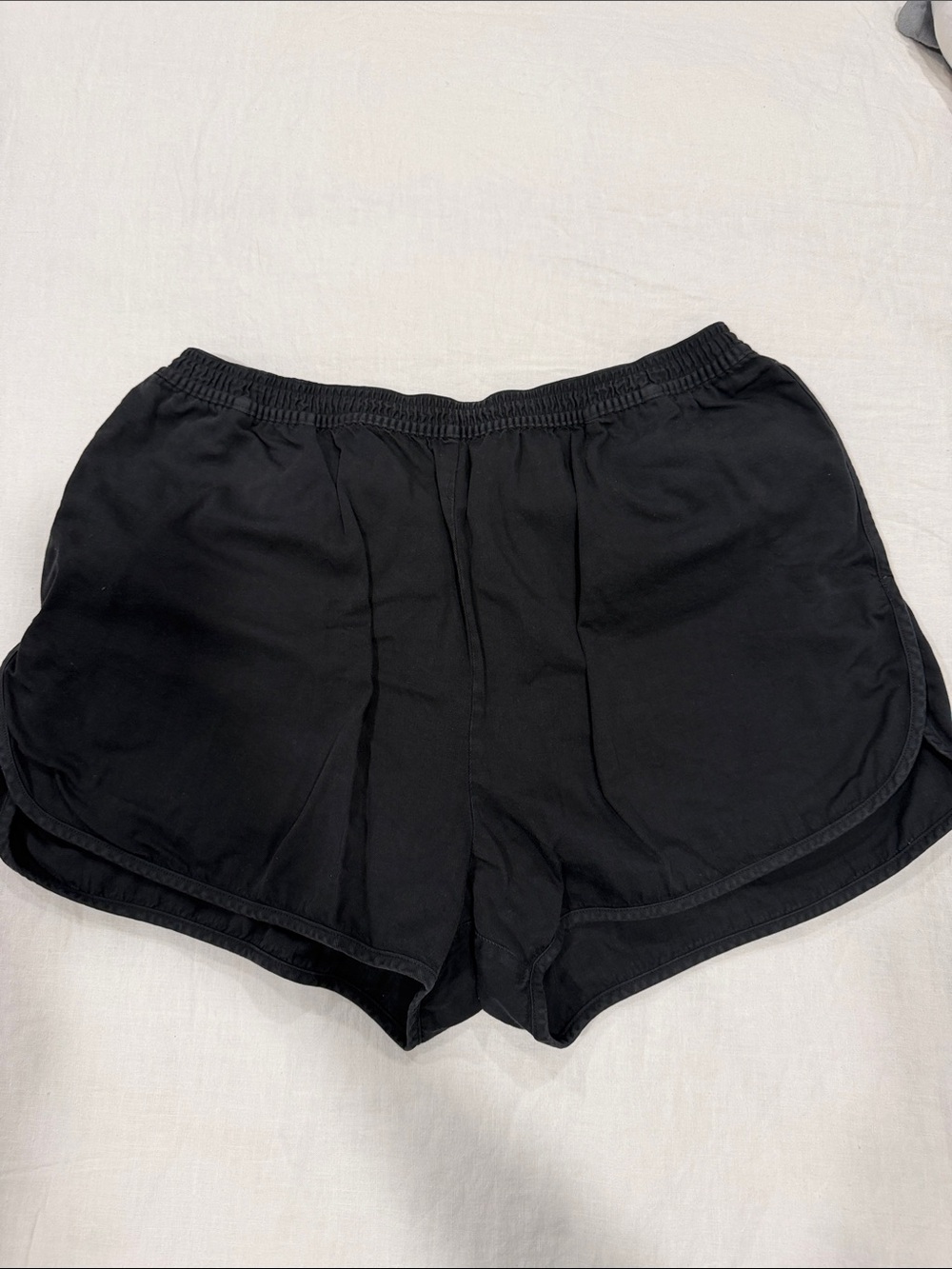 Outerknown Black Women's Athletic Shorts - Elastic Waist Runner Style
